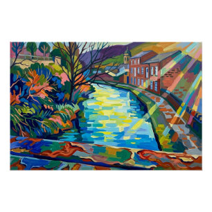 Rochdale Canal Sowerby Bridge Poster