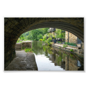 Rochdale Canal View under Station Road Bridge Photo Print
