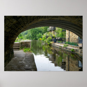 Rochdale Canal View under Station Road Bridge Poster