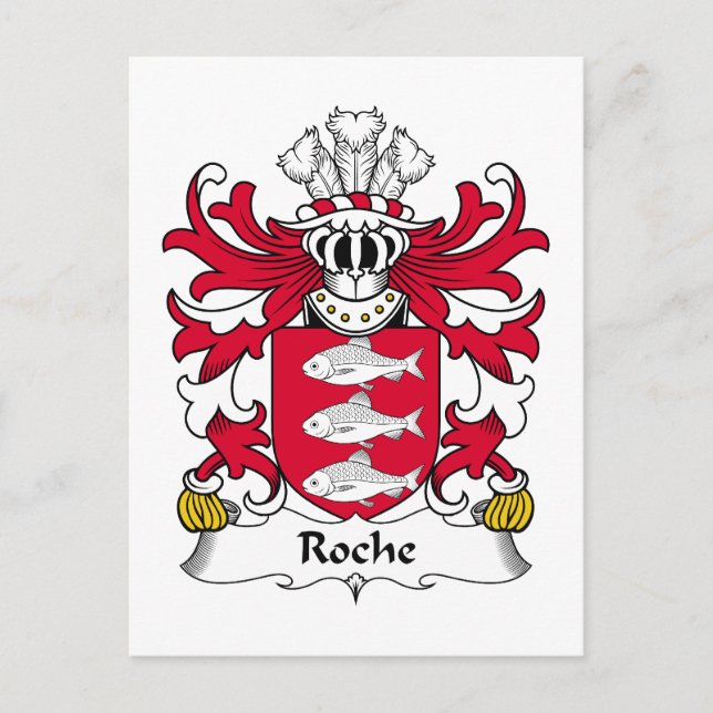 Roche Family Crest Postcard (Front)