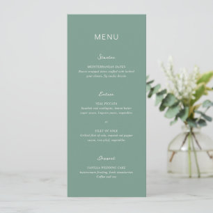 Rochelle Green Modern Contemporary Elegant Wedding Menu