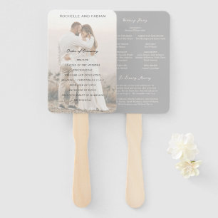 Rochelle Grey Modern Contemporary Elegant Wedding Hand Fan