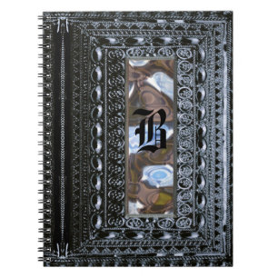 Rochester Blue  Victorian Goth Monogram Notebook