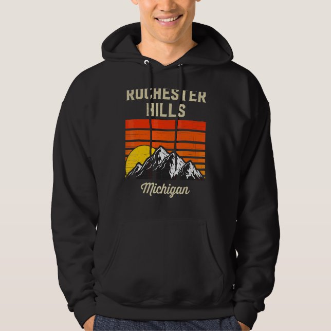 Rochester Hills Michigan Hometown City State Usa Hoodie (Front)