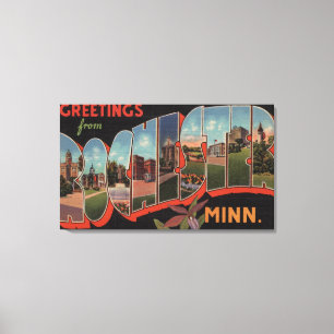 Rochester, Minnesota - Large Letter Scenes 2 Canvas Print