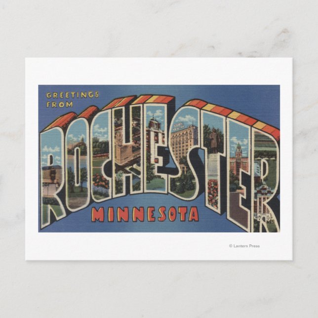 Rochester, Minnesota - Large Letter Scenes Postcard (Front)