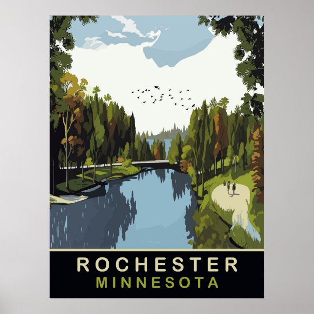 Rochester, Minnesota, Park, Travel Poster (Front)