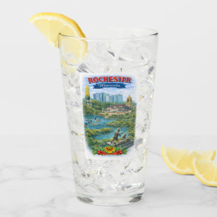 Rochester MN Minnesota Landmarks Glass Cup