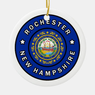 Rochester New Hampshire Ceramic Tree Decoration