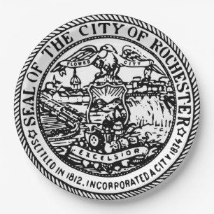 Rochester (New York) City Seal Paper Plate