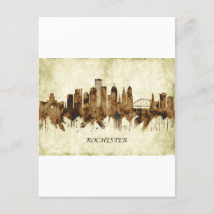 Rochester New York Cityscape Invitation Postcard