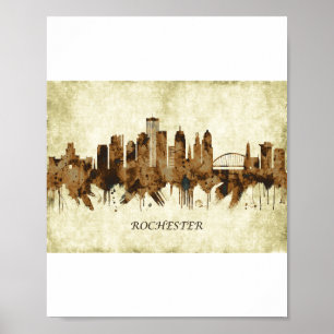 Rochester New York Cityscape Poster
