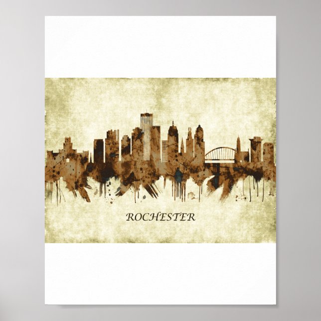 Rochester New York Cityscape Poster (Front)