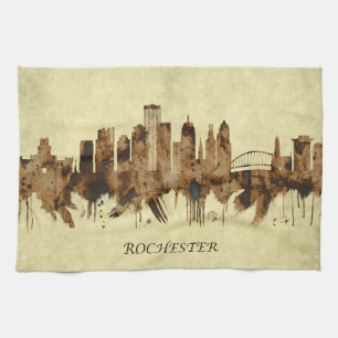 Rochester New York Cityscape Tea Towel