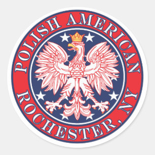 Rochester New York Polish Classic Round Sticker