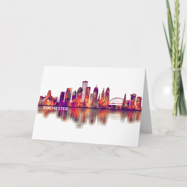 Rochester New York Skyline Holiday Card (Front)