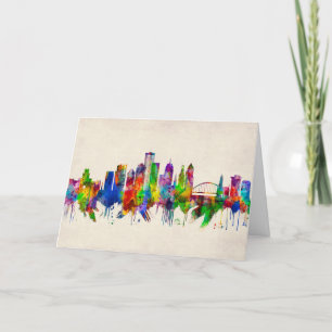 Rochester New York Skyline Holiday Card