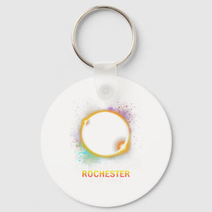 Rochester New York Total Solar Eclipse April 8 202 Key Ring