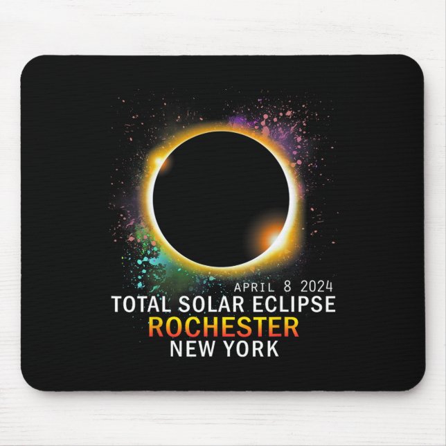 Rochester New York Total Solar Eclipse April 8 202 Mouse Mat (Front)