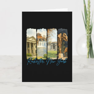 Rochester New York Traveling Brushstroke Souvenir  Card