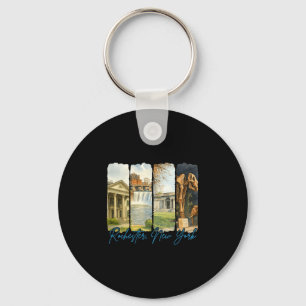 Rochester New York Traveling Brushstroke Souvenir Key Ring