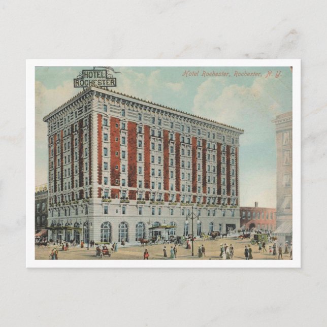 Rochester NY, Hotel Rochester, 1909 Vintage Style Postcard (Front)