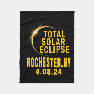 Rochester Ny Solar Eclipse 2024 Total Solar Eclips Fleece Blanket
