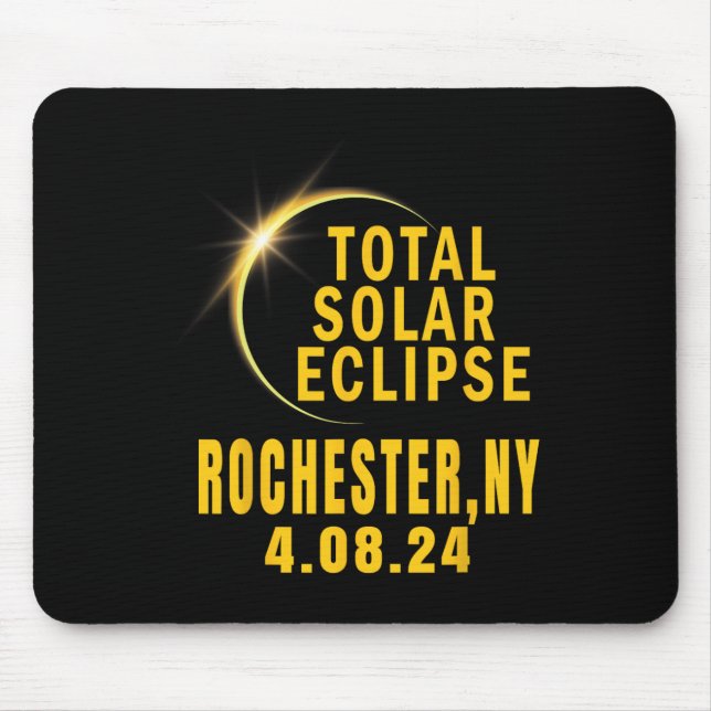 Rochester Ny Solar Eclipse 2024 Total Solar Eclips Mouse Mat (Front)