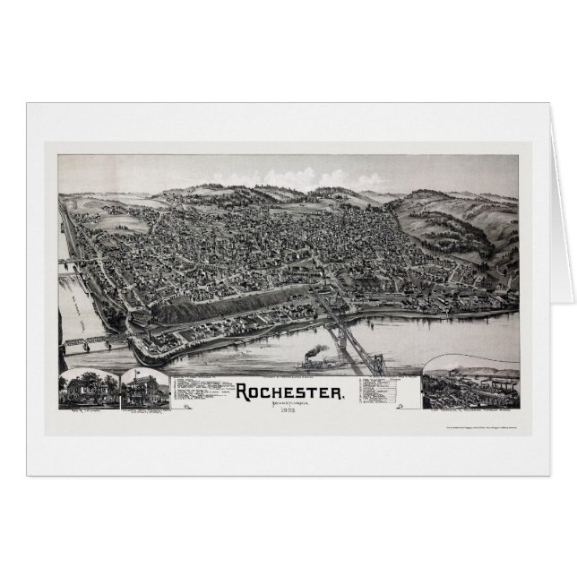 Rochester, PA Panoramic Map - 1900 (Front Horizontal)