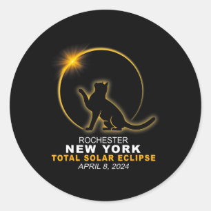 Rochester Total Solar Eclipse 2024 April 04.08.24 Classic Round Sticker