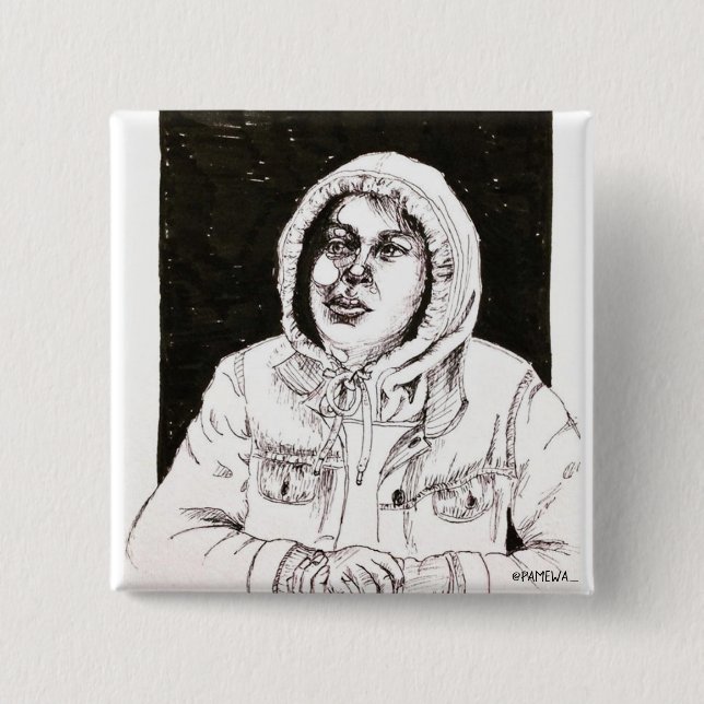 ROCIOOOO 15 CM SQUARE BADGE (Front)