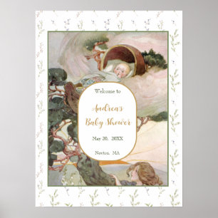 Rock A Bye Baby Nursery Rhyme Baby Shower Welcome Poster