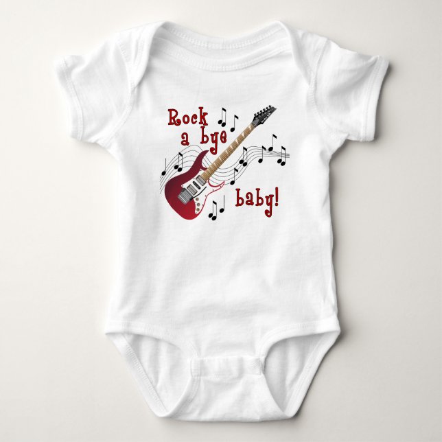 Rock A Bye Baby Red Bodysuit (Front)
