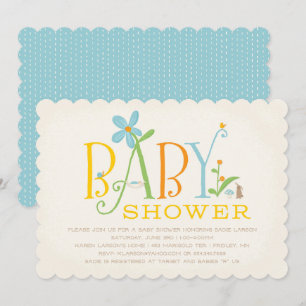 Rock-a-bye Baby Shower Invitation - Blue