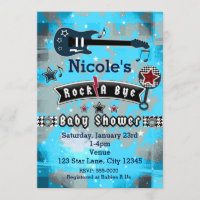 Rock A Bye Baby Shower Star Invitations