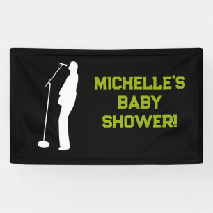 Rock a Bye Rock Star Guitar Baby Shower Banner