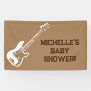 Rock a Bye Rock Star Guitar Baby Shower Banner
