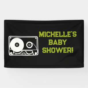 Rock a Bye Rock Star Guitar Baby Shower Banner