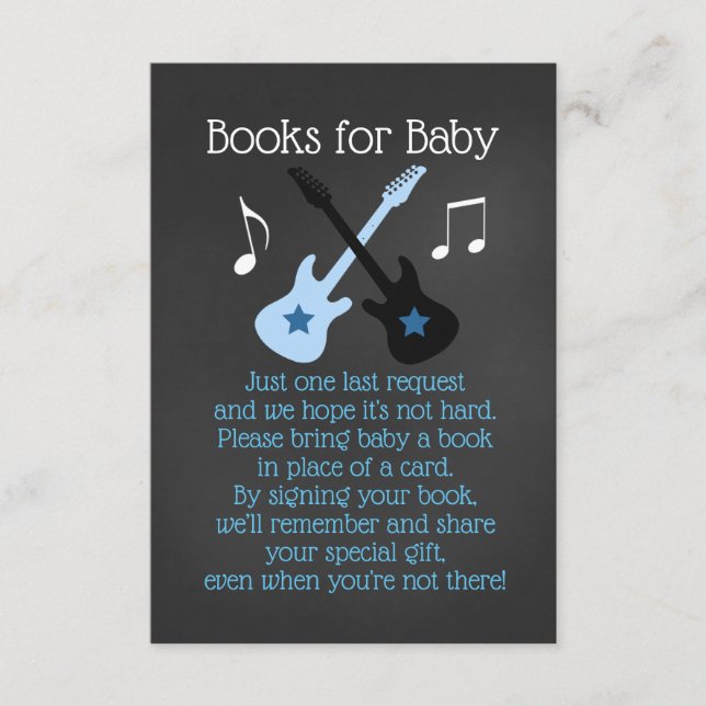 Rock a Bye Rockstar Books for Baby  Enclosure Card (Front)
