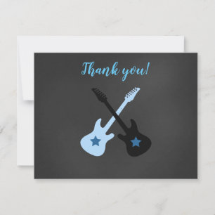 Rock a Bye Rockstar Guitar Thank you notes