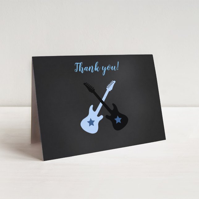 Rock a Bye Rockstar Guitar Thank you notes (Creator Uploaded)