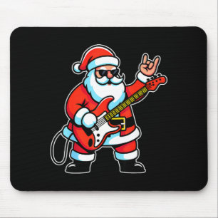 Rock & Roll Christmas Santa Claus Guitar Playe Mouse Mat