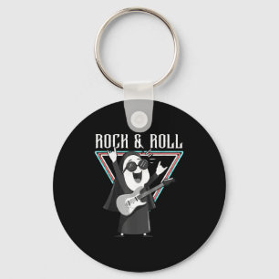 Rock & Roll Fun Graphic Illustration Key Ring