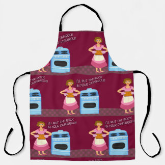 Rock and Casserole Funny Snarky Housewife Art Apron