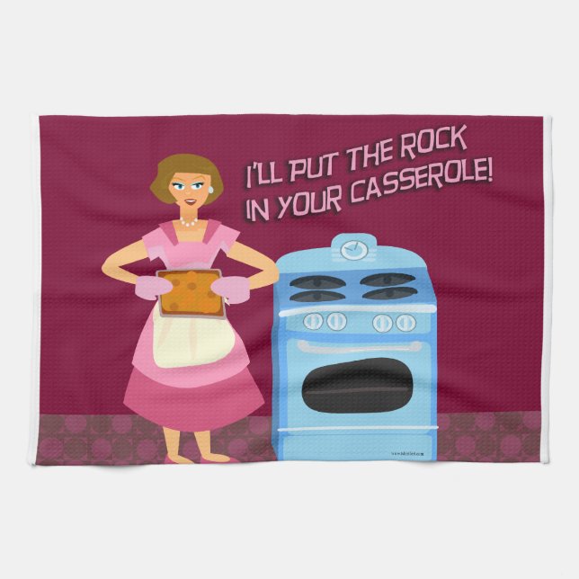 Rock and Casserole Tea Towel (Horizontal)
