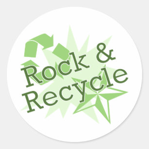 Rock and Recycle Classic Round Sticker