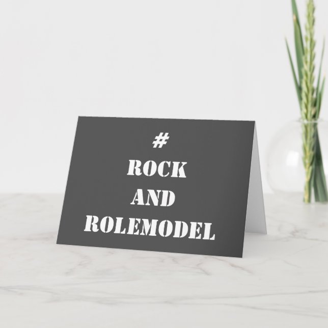 # Rock and Rolemodel - White Editable. Card (Front)