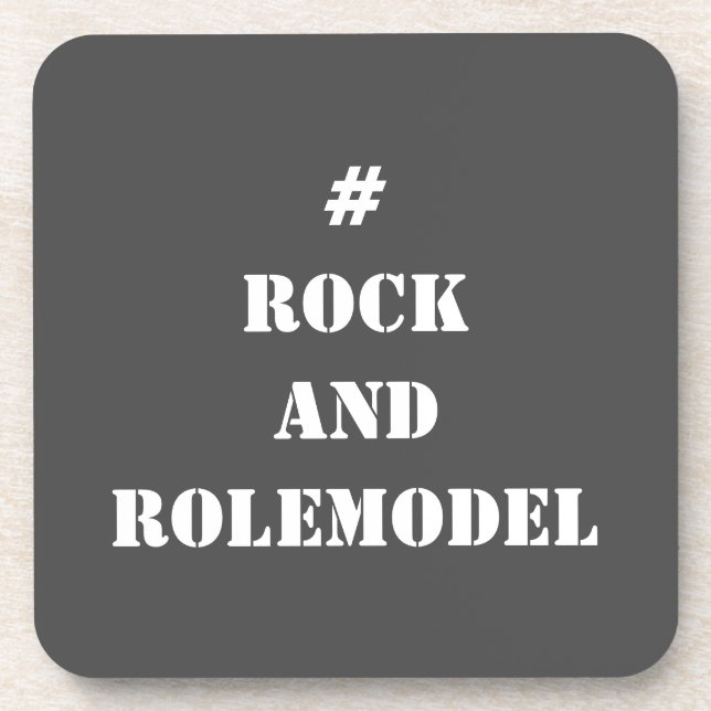 # Rock and Rolemodel - White editable. Coaster (Front)