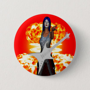 Rock and Roll 6 Cm Round Badge