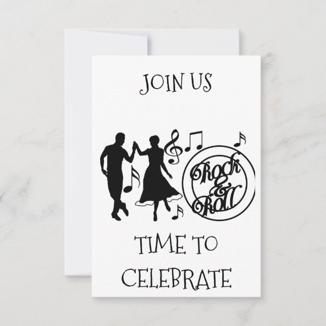 ROCK AND ROLL ALL OCCASION PARTY INVITATION (Front)
